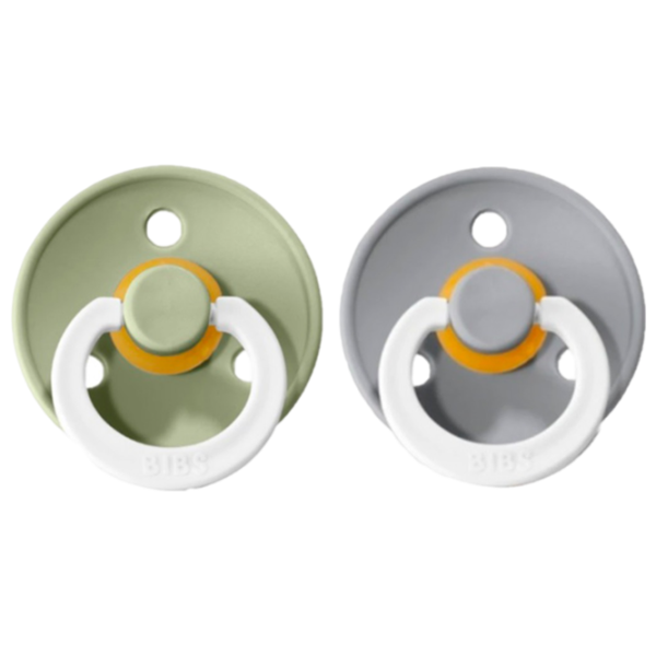 Соска круглая Bibs Colour Glow 120266  Унисекс / 6 месяцев - 18 месяцев / Латекс / Серо-зеленый photo 2