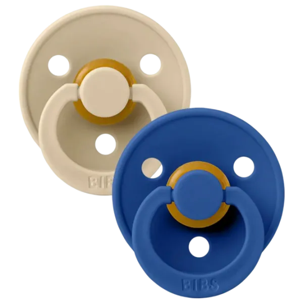 Соска круглая Bibs Colour 110427  Унисекс / 0 месяцев - 6 месяцев / Латекс / Васильковый photo 2