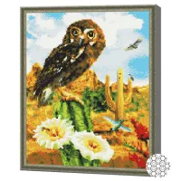 Mozaic Art Galery Premium Bufnița pe cactus / photo 2