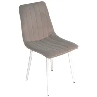 Обеденные стол со стульями Evelin DT 404-5+3 (XR-154Wh) Круглая / ДСП / Светло-серый photo 3