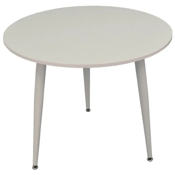 Set masă și scaune Evelin DT 404-5+3 47 (XR-154Wh) Rotundă / PAL / Light Gray photo 2