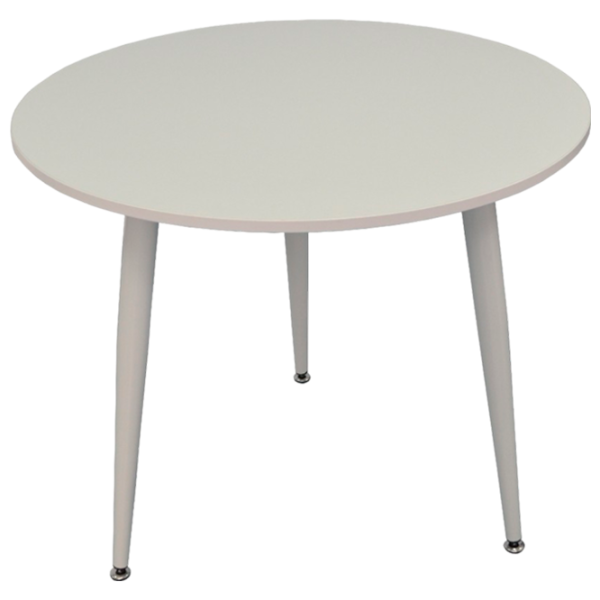 Set masă și scaune Evelin DT 404-5+3 47 (XR-154Wh) Rotundă / PAL / Light Gray photo 2