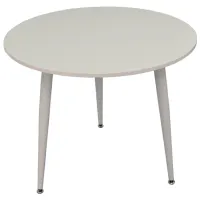 Set masă și scaune Evelin DT 404-5+3 47 (XR-154Wh) Rotundă / PAL / Light Gray photo 2