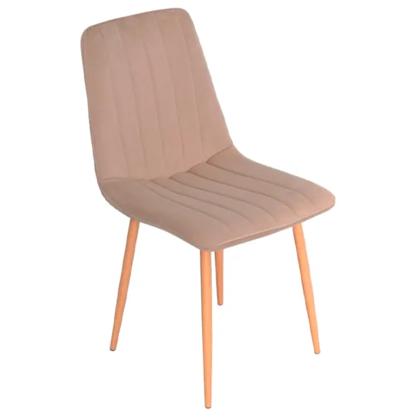 Обеденные стол со стульями Evelin DT 402-1+4 (XR-154WO) Круглая / ДСП / Light Beige photo 3