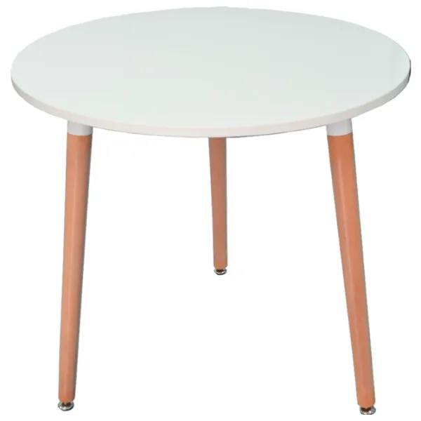 Обеденные стол со стульями Evelin DT 404-1+3 (XR-154WO) Круглая / ДСП / Бежевый photo 4
