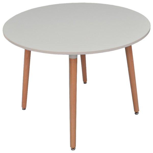 Обеденные стол со стульями Evelin DT 402-1+4 (XR-154WO) Круглая / ДСП / Бежевый photo 2
