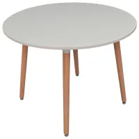 Обеденные стол со стульями Evelin DT 402-1+4 (XR-154WO) Круглая / ДСП / Бежевый photo 2