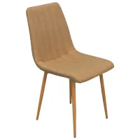 Обеденные стол со стульями Evelin DT 402-1+4 (XR-154WO) Круглая / ДСП / Бежевый photo 3