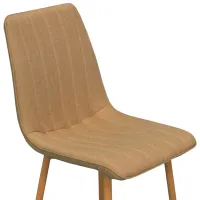 Обеденные стол со стульями Evelin DT 402-1+4 (XR-154WO) Круглая / ДСП / Бежевый photo 4