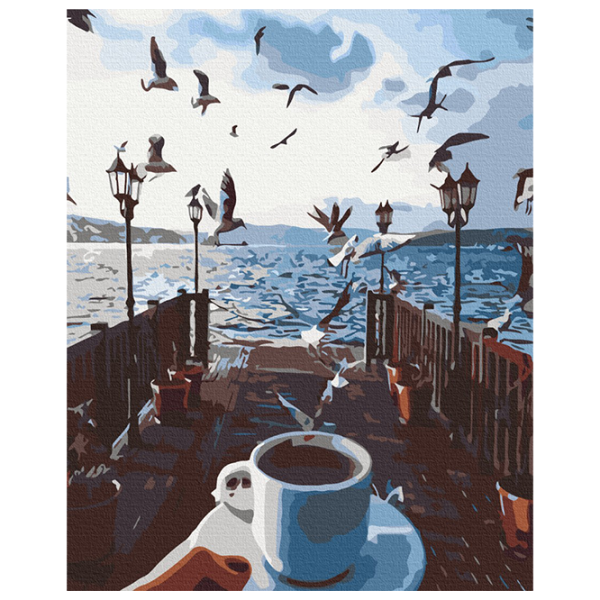 Pictură pe numere BrushMe Mare de cafea BS51384 50 x 40 cm / Verticală photo 1
