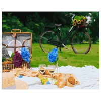 Pictură pe numere BrushMe Picnic in parc GX38490 50 x 40 cm / Orizontală