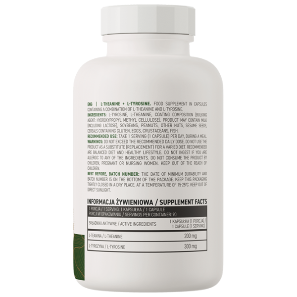 Aminoacizi OstroVit L-Theanine + L-Tyrosine (5903246227543) 45 g  photo 3 Aminoacizi OstroVit L-Theanine + L-Tyrosine (5903246227543) 45 g  photo 3