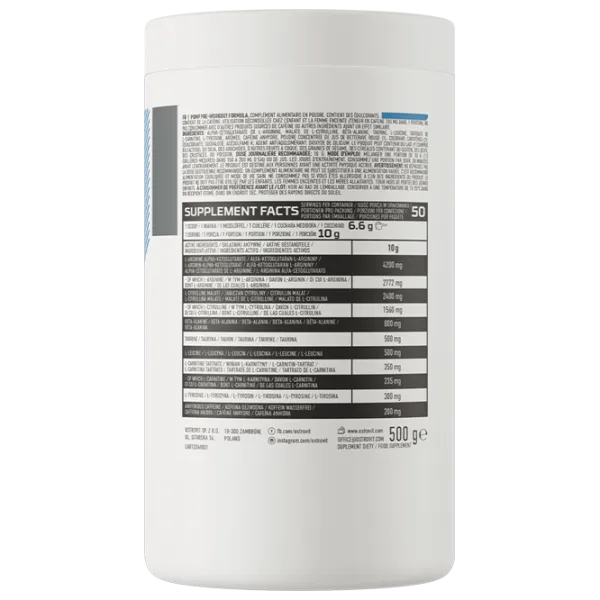 Complexe preantrenament OstroVit Pre-Workout Formula (5902232611977) 500 g photo 3 Complexe preantrenament OstroVit Pre-Workout Formula (5902232611977) 500 g photo 3