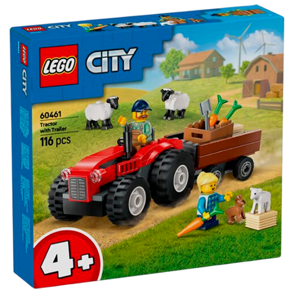 Constructor LEGO Red Farm Tractor with Trailer & Sheep Tractor/ Multicolor photo 1
