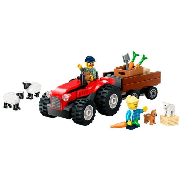 Constructor LEGO Red Farm Tractor with Trailer & Sheep Tractor/ Multicolor photo 2