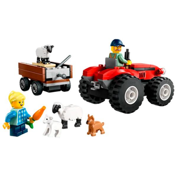 Constructor LEGO Red Farm Tractor with Trailer & Sheep Tractor/ Multicolor photo 3