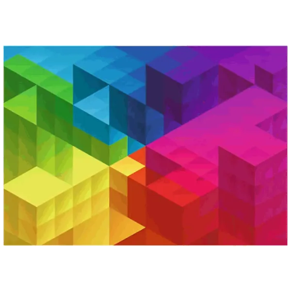 Puzzle Trefl Cubic Gradient 12+/ Количество деталей: 1000 photo 2 Puzzle Trefl Cubic Gradient 12+/ Количество деталей: 1000 photo 2