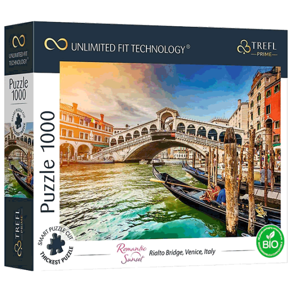 Puzzle Trefl Rialto Bridge, Venice, Italy 12+/ Numărul de piese: 1000 photo 1