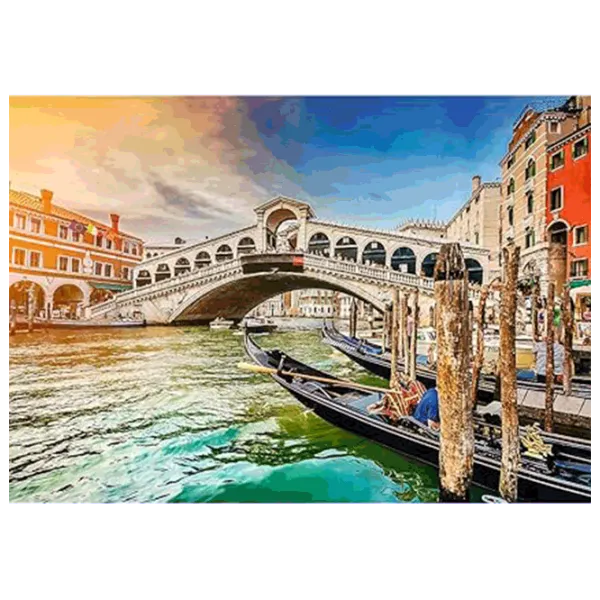 Puzzle Trefl Rialto Bridge, Venice, Italy 12+/ Numărul de piese: 1000 photo 2