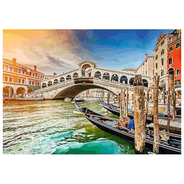 Puzzle Trefl Rialto Bridge, Venice, Italy 12+/ Numărul de piese: 1000 photo 2