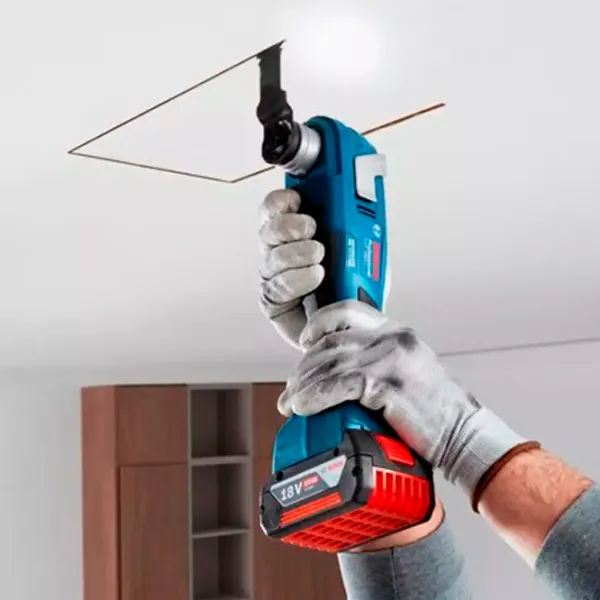 Mașină multifuncțională Bosch GOP 185-LI Blue / Silicon photo 5