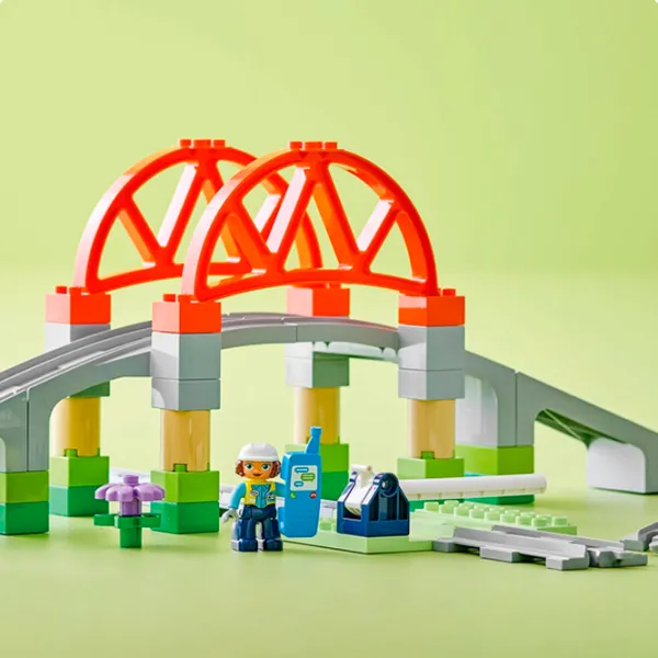 Constructor LEGO Train Bridge and Tracks Expansion Set Constructori/ Multicolor photo 6