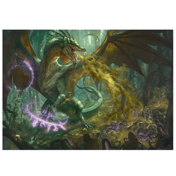 Puzzle Trefl Green Dragon 12+/ Numărul de piese: 1000 photo 2