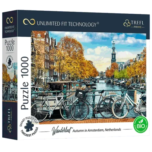 Puzzle Trefl Autumn in Amsterdam, Netherlands 12+/ Numărul de piese: 1000 photo 1 Puzzle Trefl Autumn in Amsterdam, Netherlands 12+/ Numărul de piese: 1000 photo 1