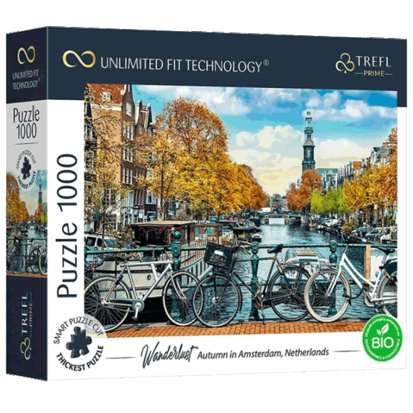 Puzzle Trefl Autumn in Amsterdam, Netherlands 12+/ Numărul de piese: 1000 photo 1 Puzzle Trefl Autumn in Amsterdam, Netherlands 12+/ Numărul de piese: 1000 photo 1