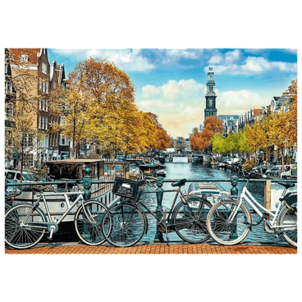 Puzzle Trefl Autumn in Amsterdam, Netherlands 12+/ Numărul de piese: 1000 photo 2 Puzzle Trefl Autumn in Amsterdam, Netherlands 12+/ Numărul de piese: 1000 photo 2