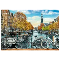 Puzzle Trefl Autumn in Amsterdam, Netherlands 12+/ Numărul de piese: 1000 photo 2