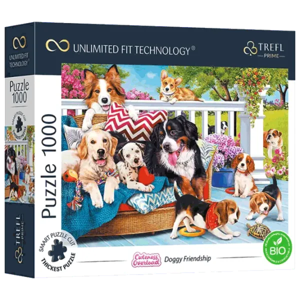 Puzzle Trefl Doggy Friendship 12+/ Numărul de piese: 1000 photo 1 Puzzle Trefl Doggy Friendship 12+/ Numărul de piese: 1000 photo 1