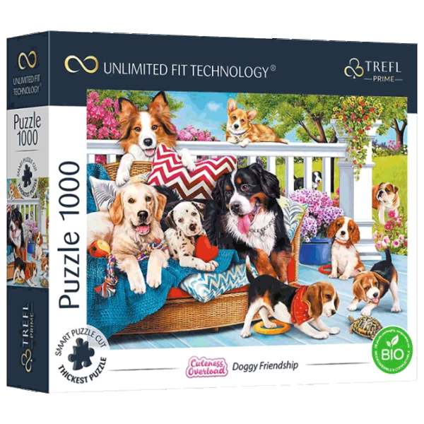 Puzzle Trefl Doggy Friendship 12+/ Numărul de piese: 1000 photo 1 Puzzle Trefl Doggy Friendship 12+/ Numărul de piese: 1000 photo 1