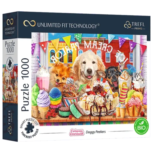 Puzzle Trefl Doggy Peekers 12+/ Numărul de piese: 1000 photo 1 Puzzle Trefl Doggy Peekers 12+/ Numărul de piese: 1000 photo 1