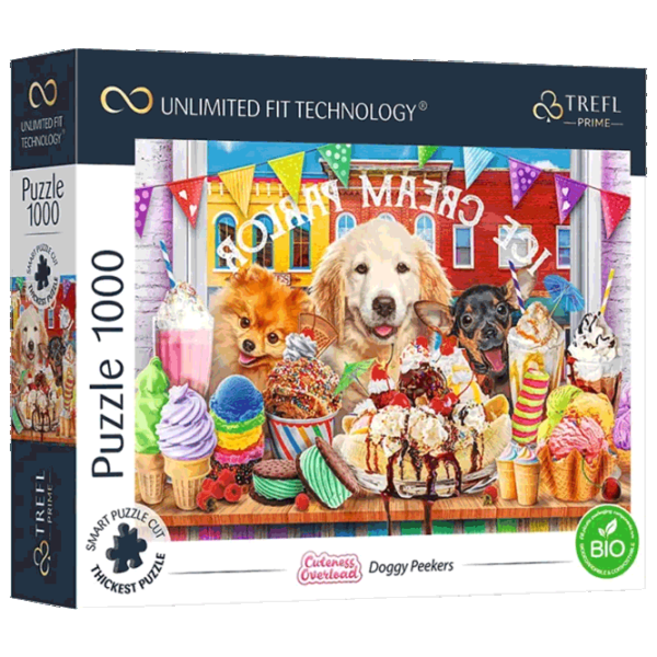 Puzzle Trefl Doggy Peekers 12+/ Numărul de piese: 1000 photo 1 Puzzle Trefl Doggy Peekers 12+/ Numărul de piese: 1000 photo 1