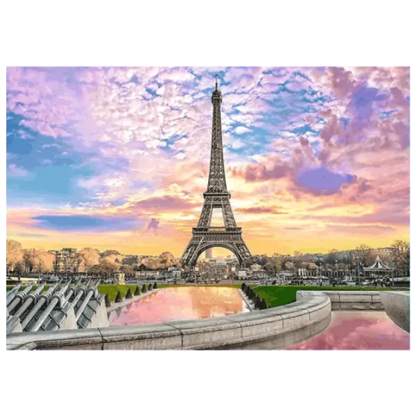 Puzzle Trefl Eiffel Tower, Paris, France 12+/ Numărul de piese: 1000 photo 2