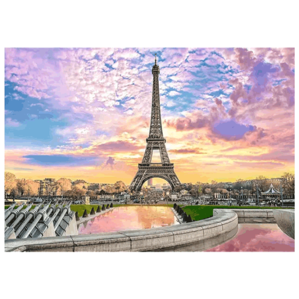 Puzzle Trefl Eiffel Tower, Paris, France 12+/ Numărul de piese: 1000 photo 2