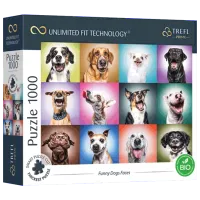 Puzzle Trefl Funny Dogs Faces 12+/ Numărul de piese: 1000