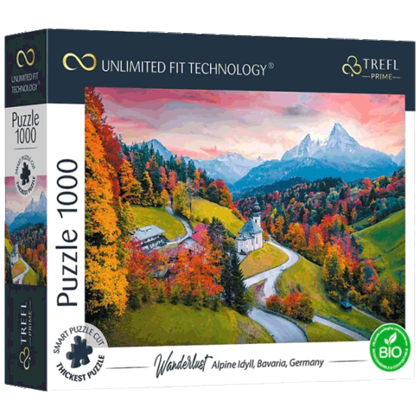 Puzzle Trefl Alpine Idyll, Bavaria, Germany 12+/ Количество деталей: 1000 photo 1
