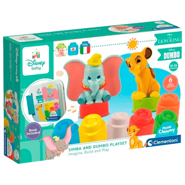 Конструктор Clementoni Simba & Dumbo Мягкая/ Разноцветный photo 1