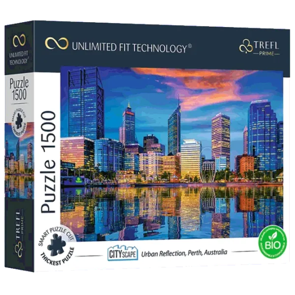 Puzzle Trefl Urban Reflection, Perth, Australia 13+/ Numărul de piese: 1500 photo 1