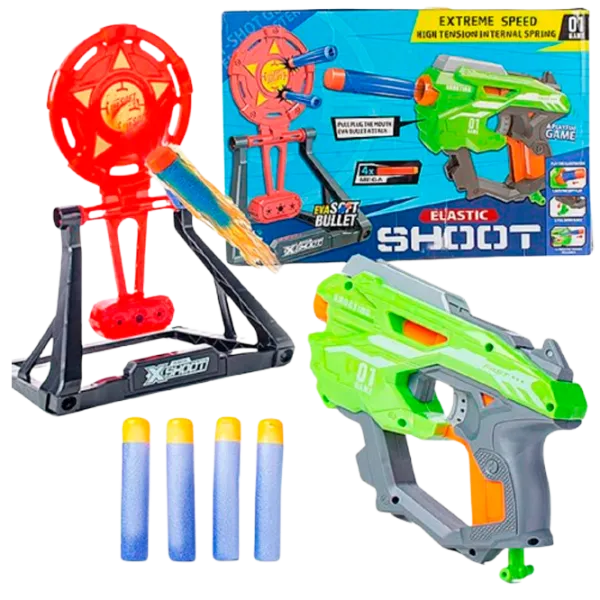 Игровой набор пистолет Gonher Elastic shot 622044  3+ / Разноцветный Разноцветный photo 1 Игровой набор пистолет Gonher Elastic shot 622044  3+ / Разноцветный Разноцветный photo 1