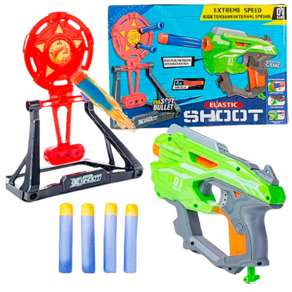 Игровой набор пистолет Gonher Elastic shot 622044  3+ / Разноцветный Разноцветный photo 1 Игровой набор пистолет Gonher Elastic shot 622044  3+ / Разноцветный Разноцветный photo 1