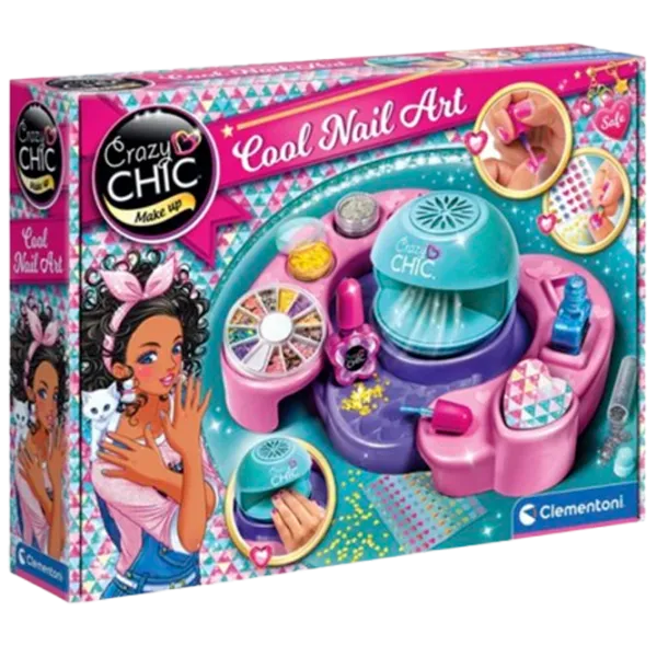 Set de creație Clementoni Beauty and style Cool Nail-Art Crazy Chic 18599 6+ / Multicolor Multicolor photo 1