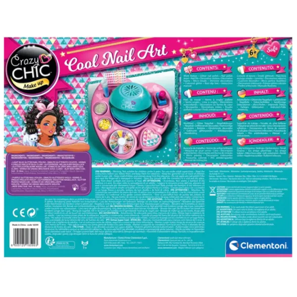 Set de creație Clementoni Beauty and style Cool Nail-Art Crazy Chic 18599 6+ / Multicolor Multicolor photo 2