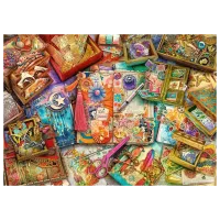 Puzzle Trefl Tea Time: The Journaler's Desk 14+/ Numărul de piese: 1000 photo 2