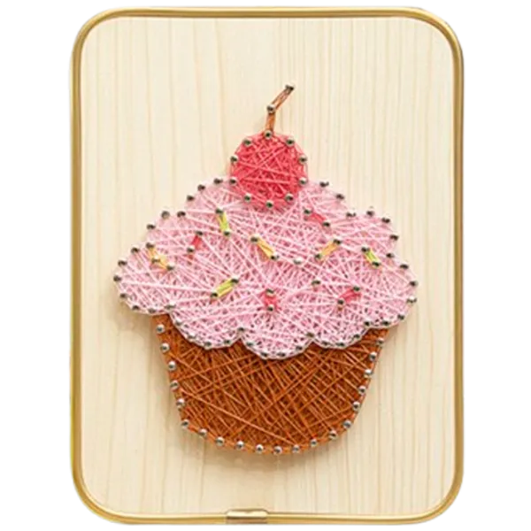 Set de creație HiStone String Art CupCake DHBC28010 6+ / Multicolor Multicolor photo 1 Set de creație HiStone String Art CupCake DHBC28010 6+ / Multicolor Multicolor photo 1