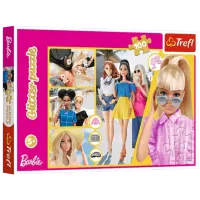 Puzzle Trefl Glitter Barbie / Mattel, Barbie 5+/ Numărul de piese: 100