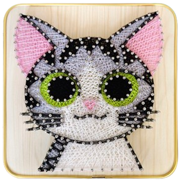Set de creație HiStone String Art Pisicuța gri DHBCE28065 6+ / Multicolor photo 1