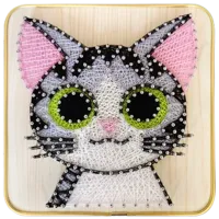 Set de creație HiStone String Art Pisicuța gri DHBCE28065 6+ / Multicolor